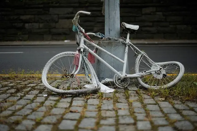 A ghost bike